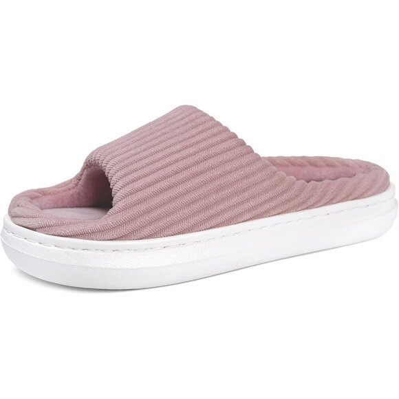 Memory Foam Open Bedroom Corduroy Lightweight Cloud Slide Shoes Comfy for Women - Picture 1 of 7